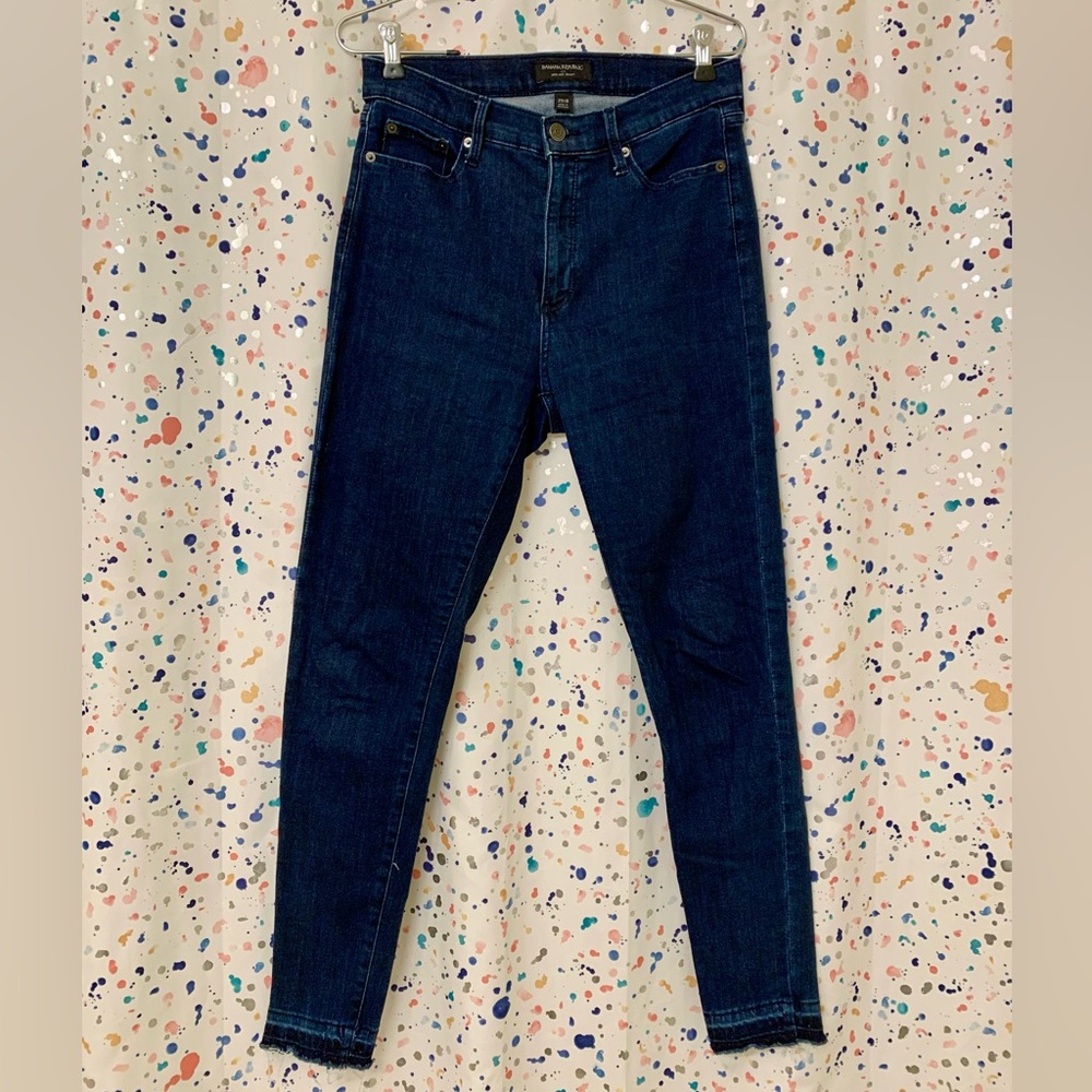 Banana Republic High Rise Skinny Jeans Navy/Dark Blue
